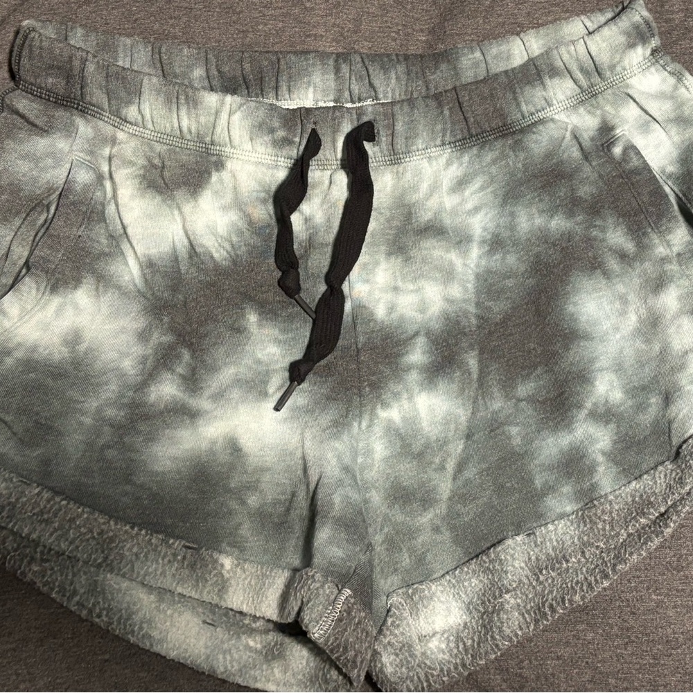 PINK Victoria's Secret Gray Tie-Dye Athletic Shorts